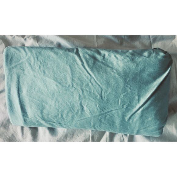 IKEA Gaspa Polished Cotton Turquoise Blue Twin Flat Sheet 74"x95" - Picture 5 of 5